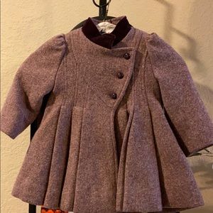 Vintage little girl wool coat